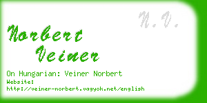 norbert veiner business card